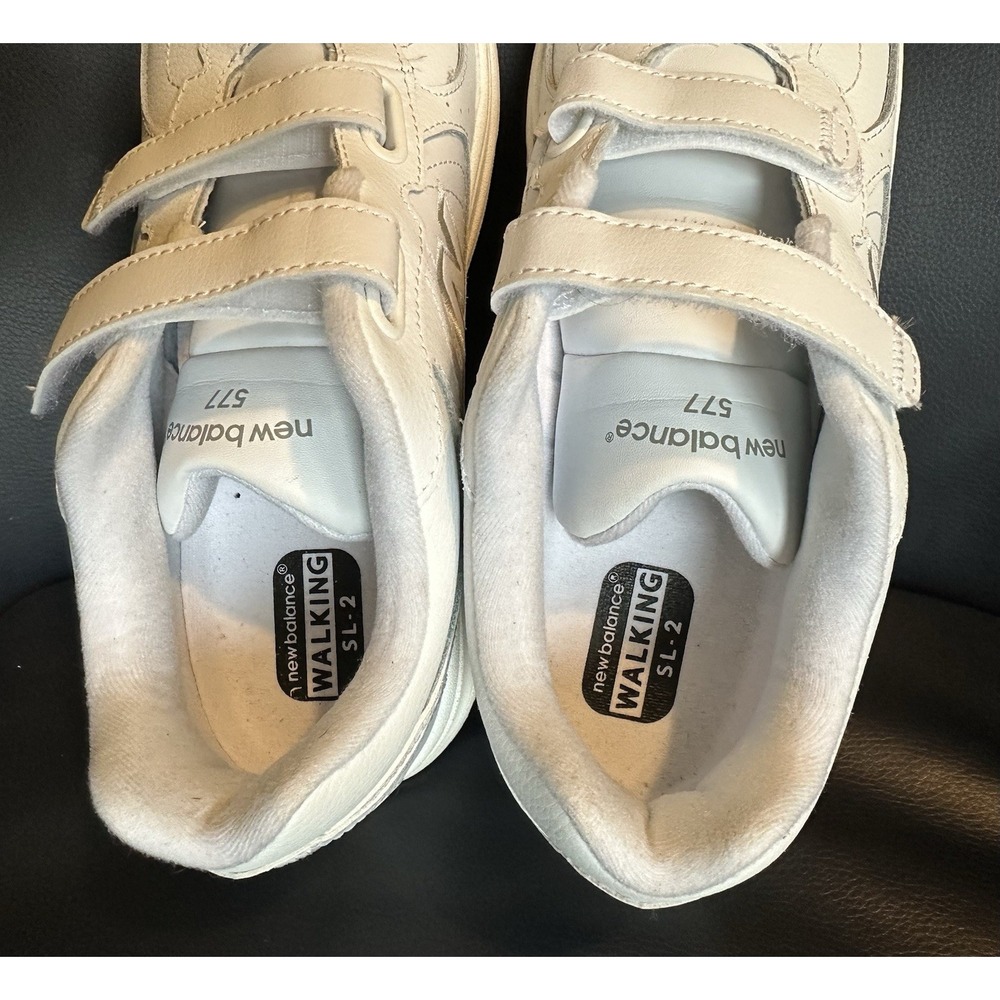New Balance Made in USA Men's 577 VW Hook and Loop Walking Shoe, White Size 10W - Picture 10 of 12